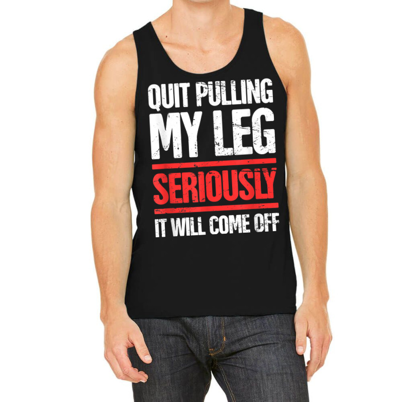 Distressed Funny Present For Leg Amputee Tank Top | Artistshot