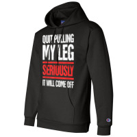 Distressed Funny Present For Leg Amputee Champion Hoodie | Artistshot