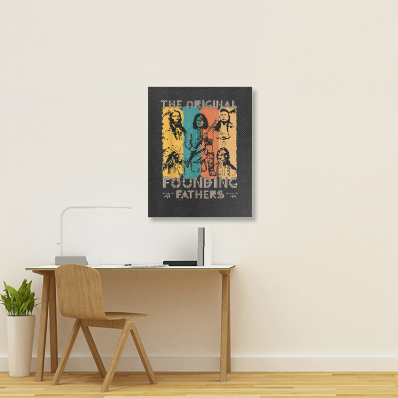 Original Founding Fathers Native American Indigenous Portrait Canvas Print | Artistshot