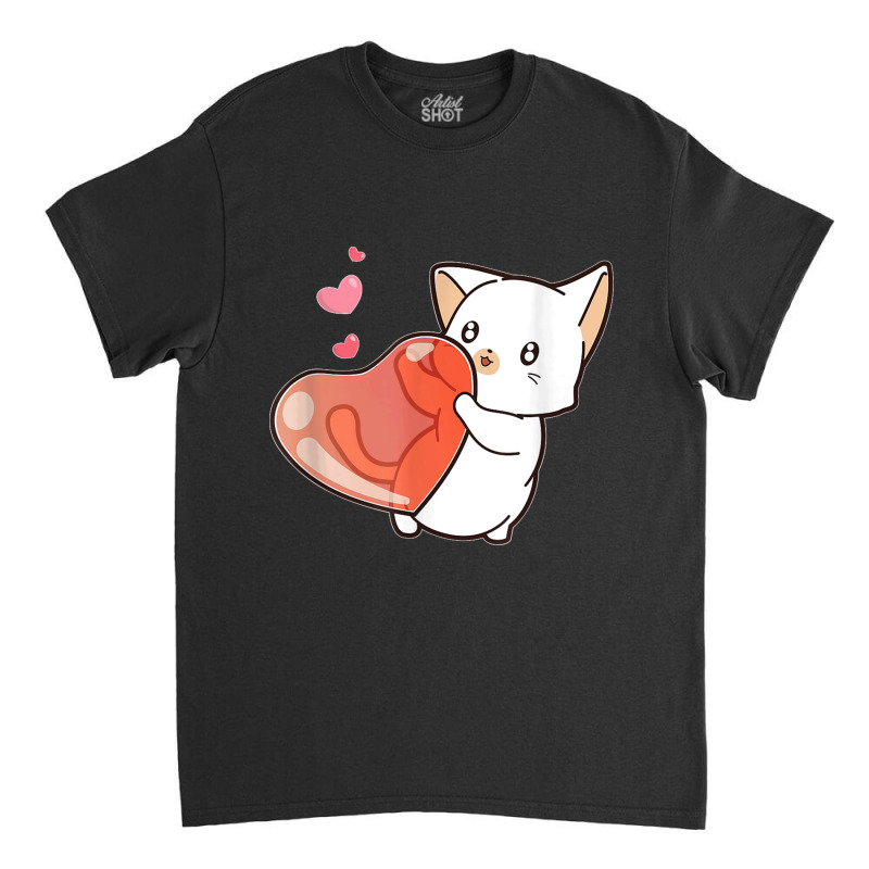 Cute Feline Kitten Cat Owner Heart Hearts Day Valentines Day Classic T-shirt | Artistshot