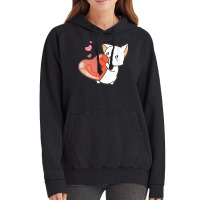 Cute Feline Kitten Cat Owner Heart Hearts Day Valentines Day Vintage Hoodie | Artistshot