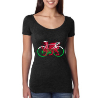 Bike Flag Wales (big) V2 Women's Triblend Scoop T-shirt | Artistshot