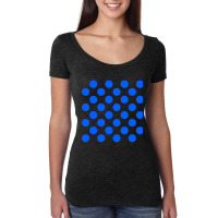 Blue Polka Dots Women's Triblend Scoop T-shirt | Artistshot