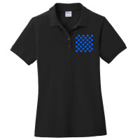 Blue Polka Dots Ladies Polo Shirt | Artistshot