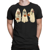 Vintage Floral Ghost Cute Halloween Costume Funny Graphic T Shirt T-shirt | Artistshot