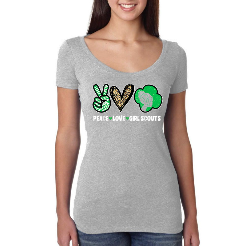 Peace Love Cookie Scout For Girls Bakery Cookie Season T Shirt Women's Triblend Scoop T-shirt by cm-arts | Artistshot