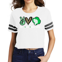 Peace Love Cookie Scout For Girls Bakery Cookie Season T Shirt Scorecard Crop Tee | Artistshot