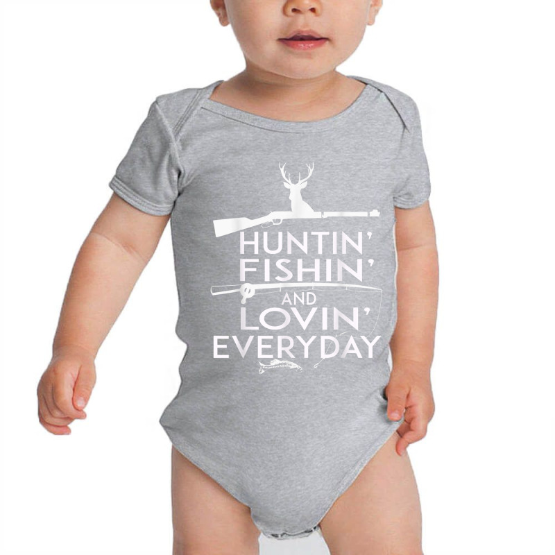 Hunting Fishing Shirt And Loving Everyday  Country Baby Bodysuit by cm-arts | Artistshot