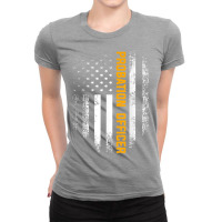 Vintage American Usa Flag Probation Officer Gift Ladies Fitted T-shirt | Artistshot