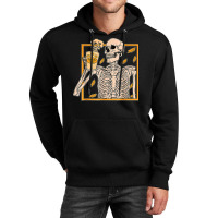 Vintage Halloween Skeleton Pumpkin Spice Latte Syrup Creamer T Shirt C Unisex Hoodie | Artistshot