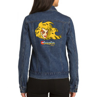 Womens Thundercats Cheetara Big Face V Neck T Shirt Ladies Denim Jacket | Artistshot