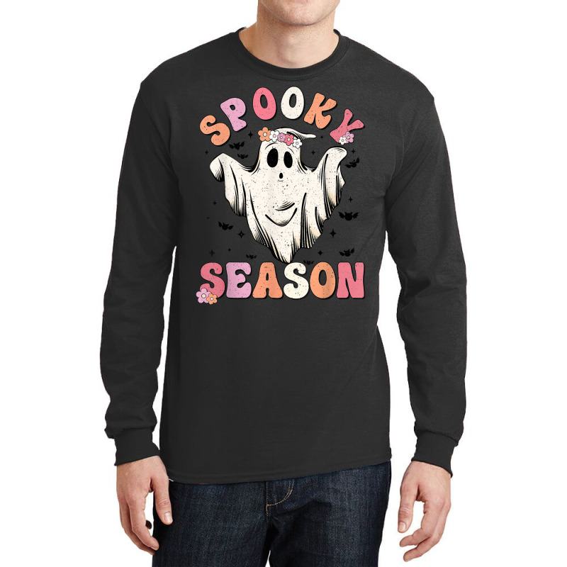 Spooky Season October Halloween Ghost Boo Quote Saying Meme Long Sleeve Shirts | Artistshot