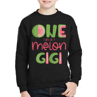 Womens One In A Melon Gigi Cute Watermelon First Birthday Party Youth Sweatshirt | Artistshot