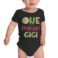 Womens One In A Melon Gigi Cute Watermelon First Birthday Party Baby Bodysuit | Artistshot