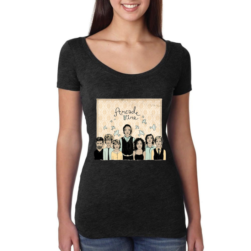 Arcade Fire Illustration Women's Triblend Scoop T-shirt by cm-arts | Artistshot