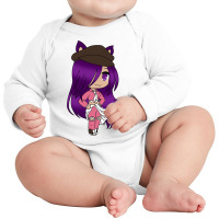 Anime  Chibi Fox Anime Girl Gatcha Kawaii Long Sleeve Baby Bodysuit | Artistshot