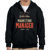 Funny Awesome Marketing Manager Job Occupation Youth Zipper Hoodie | Artistshot