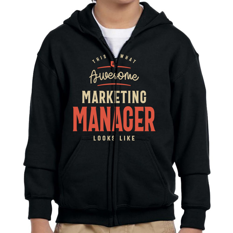 Funny Awesome Marketing Manager Job Occupation Youth Zipper Hoodie by cidolopez | Artistshot