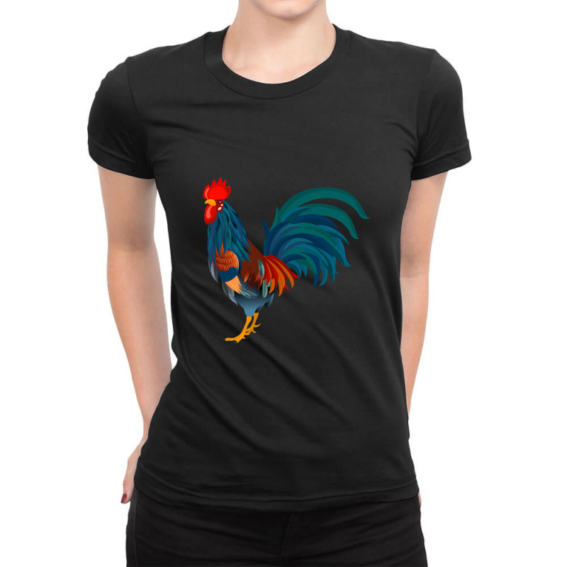 Rooster Classic Ladies Fitted T-Shirt by ADORABLESUN | Artistshot