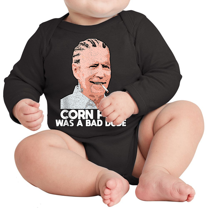 Corn Pop Was A Bad Dude Biden Funny Tank Top Long Sleeve Baby Bodysuit | Artistshot