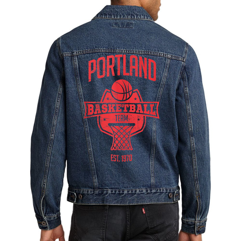 Distressed Trailblazer Retro Fan Gift Look Party Tailgate Tank Top Men Denim Jacket by cm-arts | Artistshot