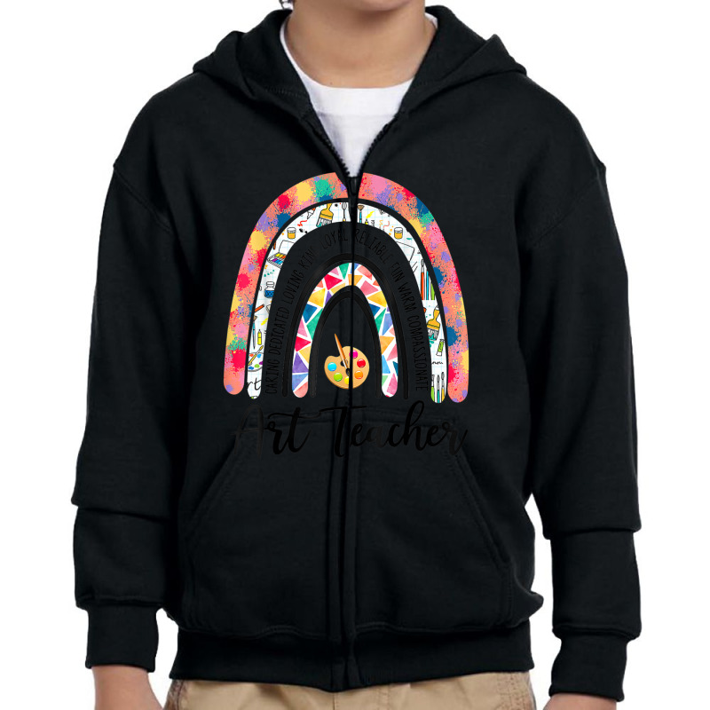 Art Teacher Boho Rainbow Caring Dedicated Loving Vintage Youth Zipper Hoodie by Crowley Tidwell | Artistshot