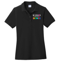 Womens Mi Corazon Late En Dos Idiomas, Bilingual Spanish Teacher V Nec Ladies Polo Shirt | Artistshot