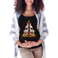 Xmas Lighting Santa English Cocker Spaniel Christmas Tree Maternity Scoop Neck T-shirt | Artistshot