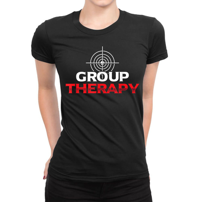 Target Shooting T Gun Lover Enthusiast Group Therapy Ladies Fitted T-Shirt by Madam | Artistshot