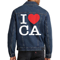 I Heart Ca Love California T Shirt Men Denim Jacket | Artistshot