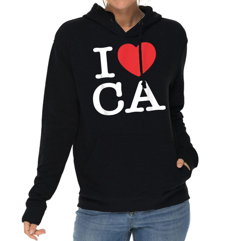 I Heart Ca Love California T Shirt Lightweight Hoodie by cm-arts | Artistshot