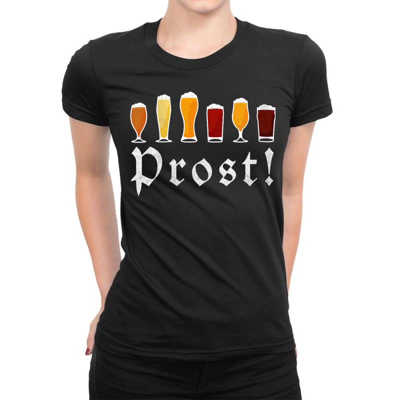 Womens Oktoberfest Prost Celebrate Diversity Beer V Neck T Shirt Ladies Fitted T-Shirt by cm-arts | Artistshot