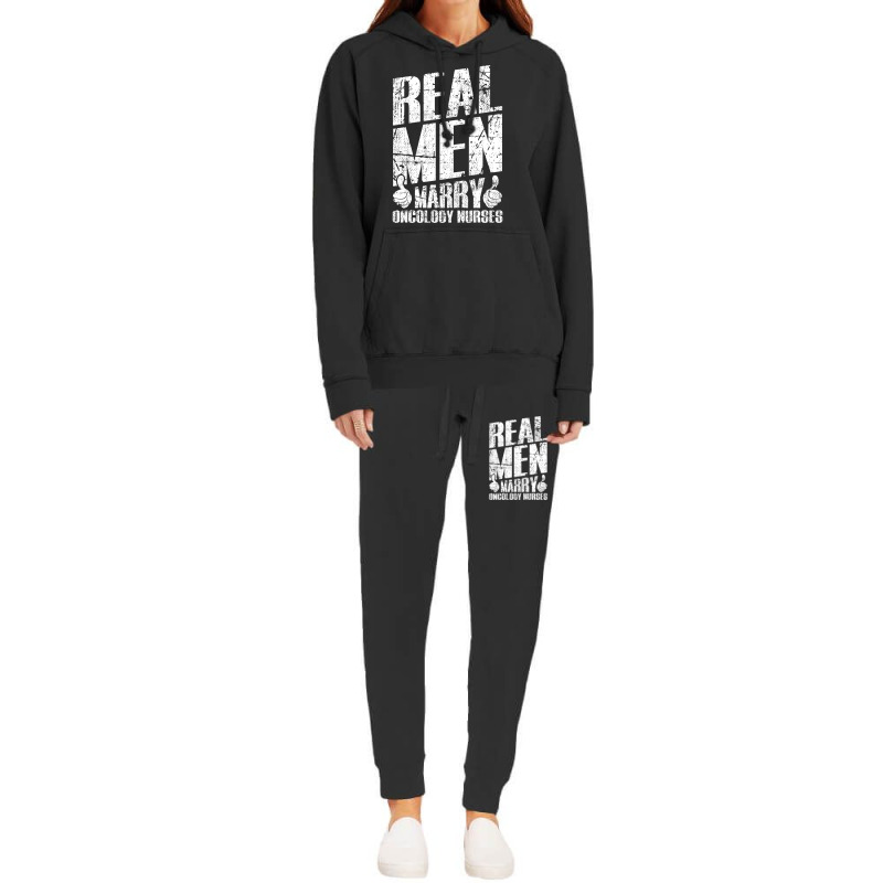 Real Men Marry Oncology Nurses Husband Gifts Sweatshirt Hoodie & Jogger set by cm-arts | Artistshot