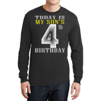 Today Is My Son's 4th Birthday Party 4 Years Old Party Gift Long Sleeve Shirts | Artistshot