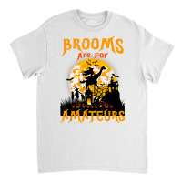 Funny Brooms Are For Amateurs Witch Riding Giraffe Halloween T Shirt Classic T-shirt | Artistshot