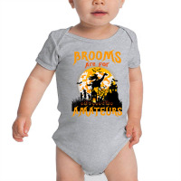 Funny Brooms Are For Amateurs Witch Riding Giraffe Halloween T Shirt Baby Bodysuit | Artistshot