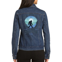 Womens Bigfoot Shirt Hide And Seek, Bigfoot Hide And Seek Champion V N Ladies Denim Jacket | Artistshot