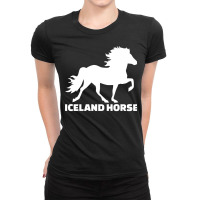 Icelandic Horse Pullover Hoodie Ladies Fitted T-shirt | Artistshot