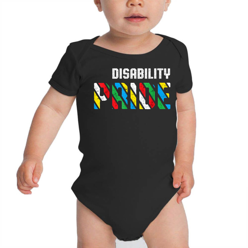 Disability Pride Flag July Supporter Disabled Pride Retro Baby Bodysuit by Trend | Artistshot