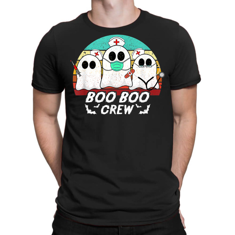 Boo Boo Crew Funny Nurse Halloween Ghost Costume Rn Vintage T-Shirt by Sapphire | Artistshot