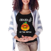 Ammachi Of The Patch Pumpkin Halloween Malayali Family Maternity Scoop Neck T-shirt | Artistshot