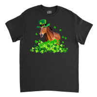 Horse Shamrock Horseback Riding Funny St Patrick S Day Gift Classic T-shirt | Artistshot