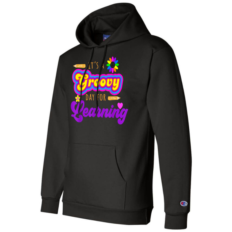 It's Beautiful Day For Learning Retro Teacher Students Women Champion Hoodie by Sapphire | Artistshot