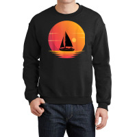 Great Yacht In Sunset Outfit Sailing Boat Sailboat Crewneck Sweatshirt | Artistshot