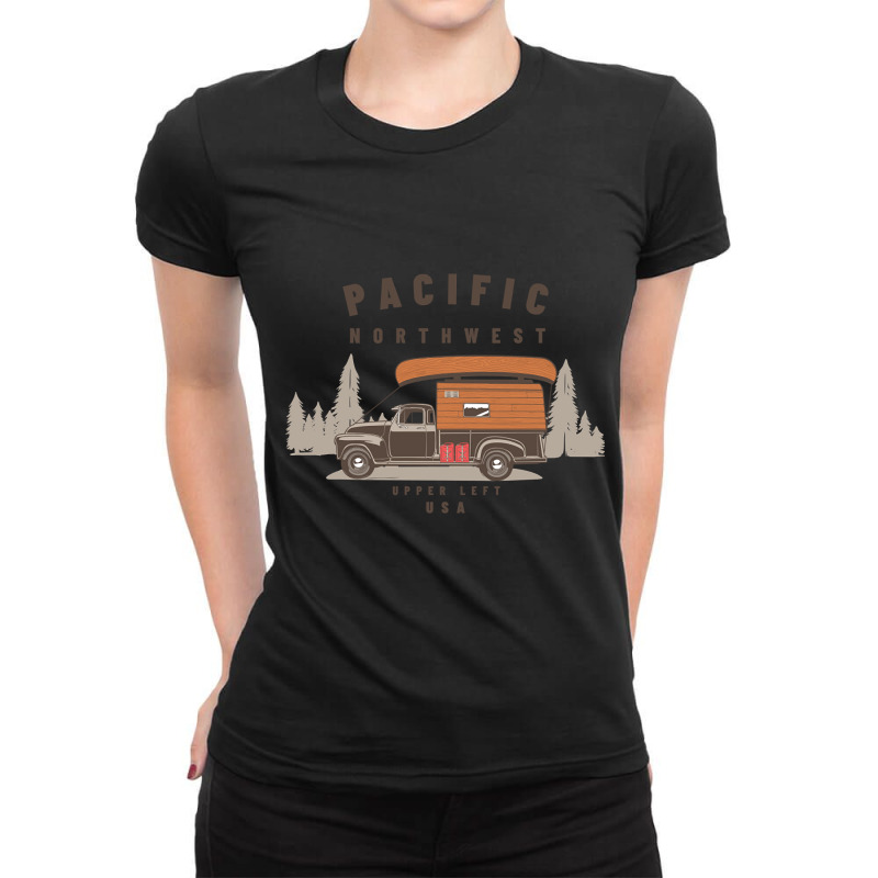 Pacific Northwest-lpz3j Ladies Fitted T-Shirt by King Davila | Artistshot