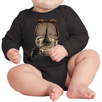 Detective Rhinoceros Spy Investigator Wildlife Rhino Lover Long Sleeve Baby Bodysuit | Artistshot