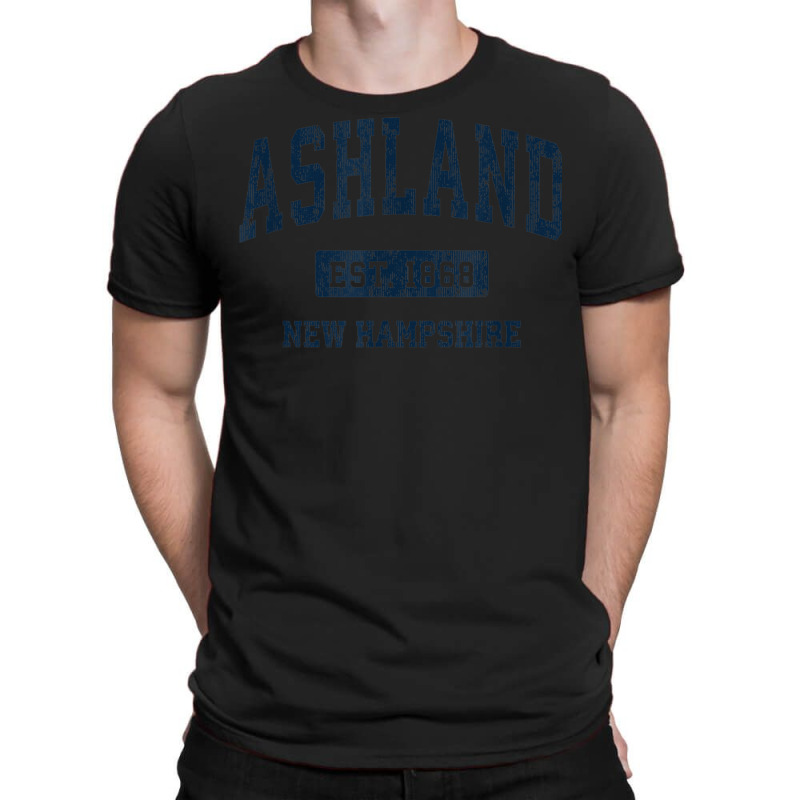 Ashland New Hampshire Nh Vintage Athletic Sports Design T-Shirt by Posh | Artistshot