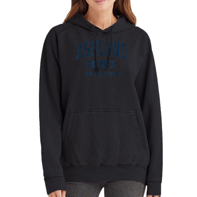 Ashland New Hampshire Nh Vintage Athletic Sports Design Vintage Hoodie by Posh | Artistshot