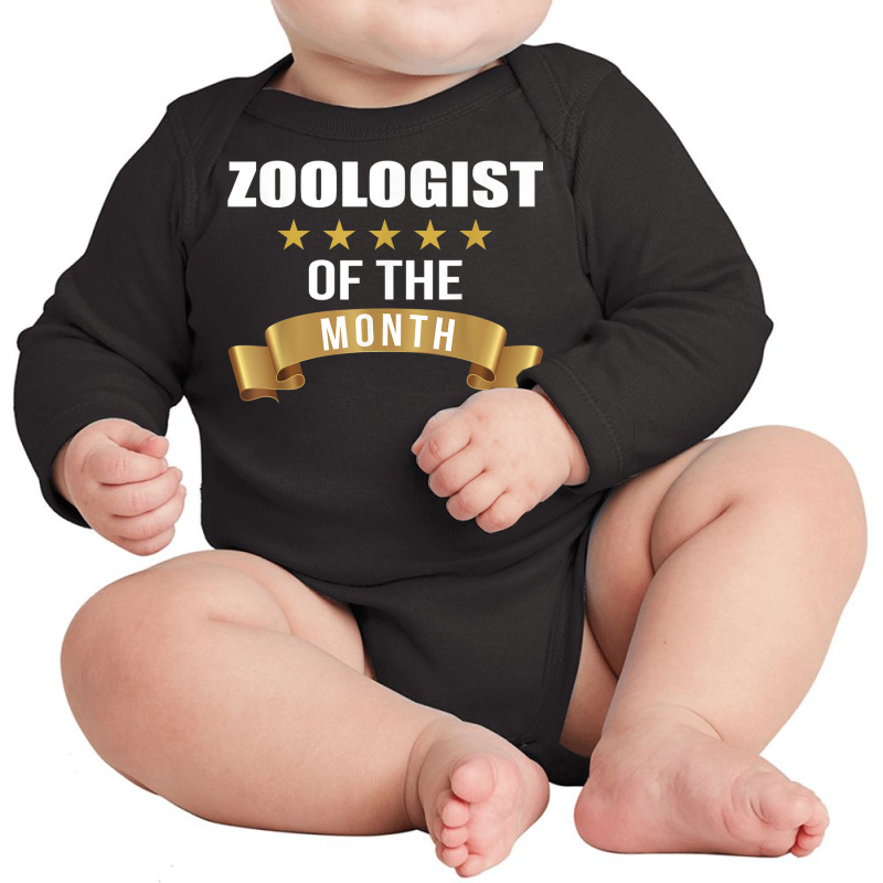 Zoologist Employee Of The Month Long Sleeve Baby Bodysuit by Madam | Artistshot