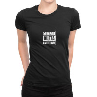 Straight Outta Smithtown New York State Ladies Fitted T-shirt | Artistshot